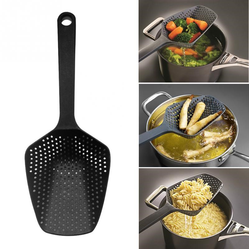 "Large Nylon Strainer Spoon – Kitchen Colander & Soup Scoop"