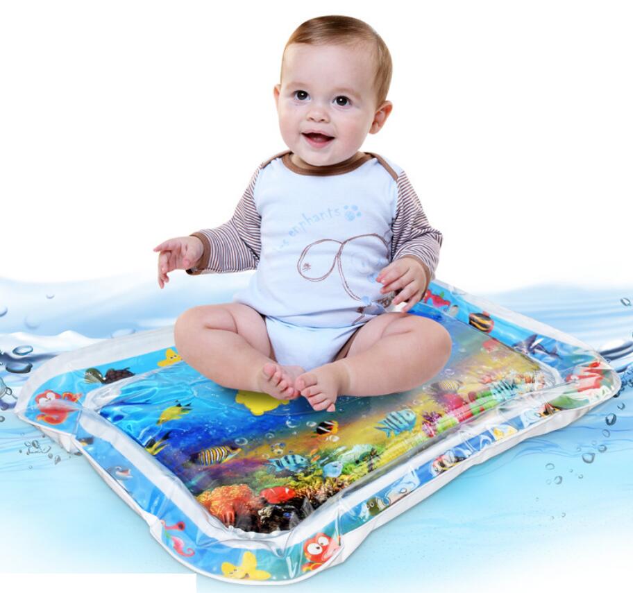 Baby Inflatable Water Mat, Infants Summer Beach Water Mat Patted Pad Water Cushion