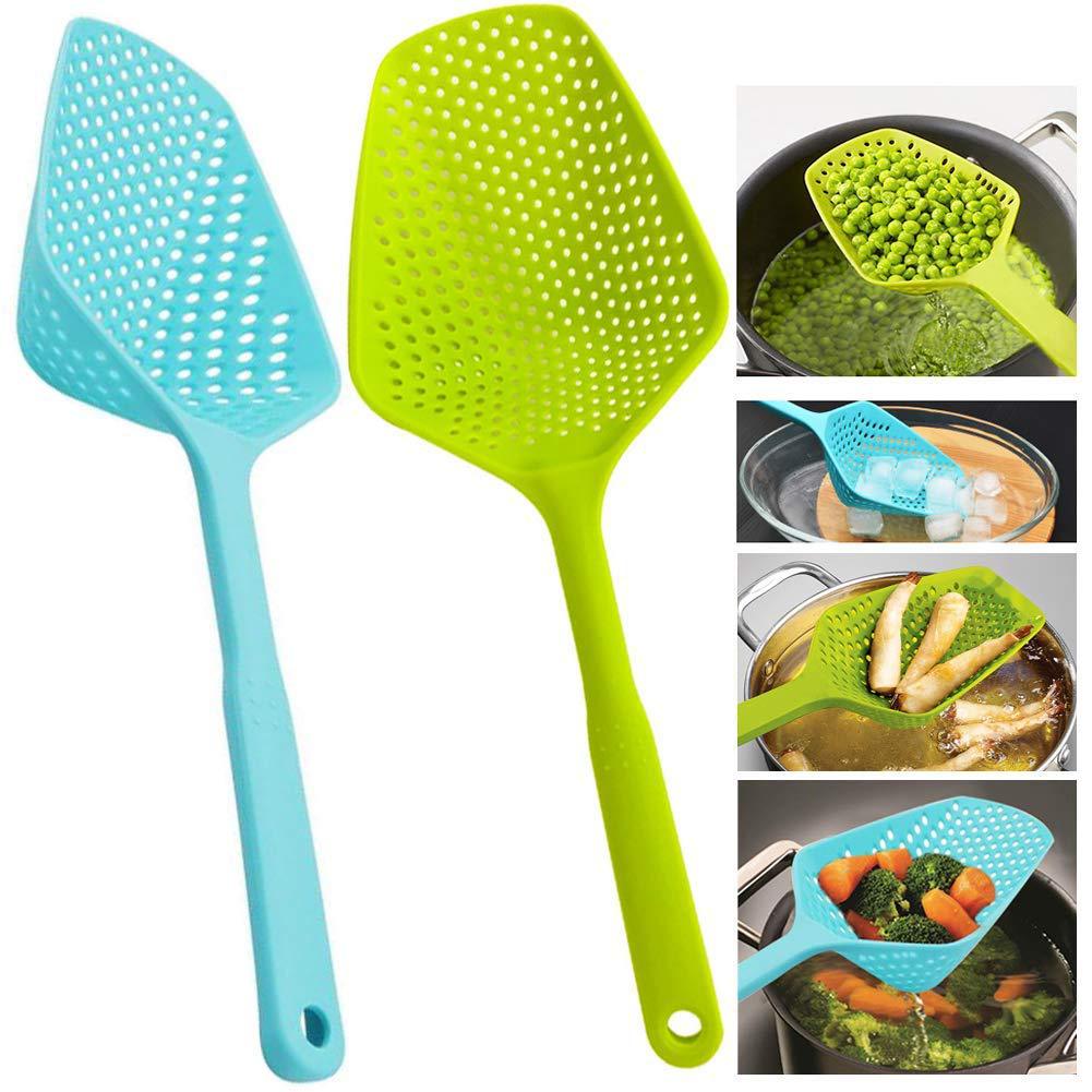"Large Nylon Strainer Spoon – Kitchen Colander & Soup Scoop"