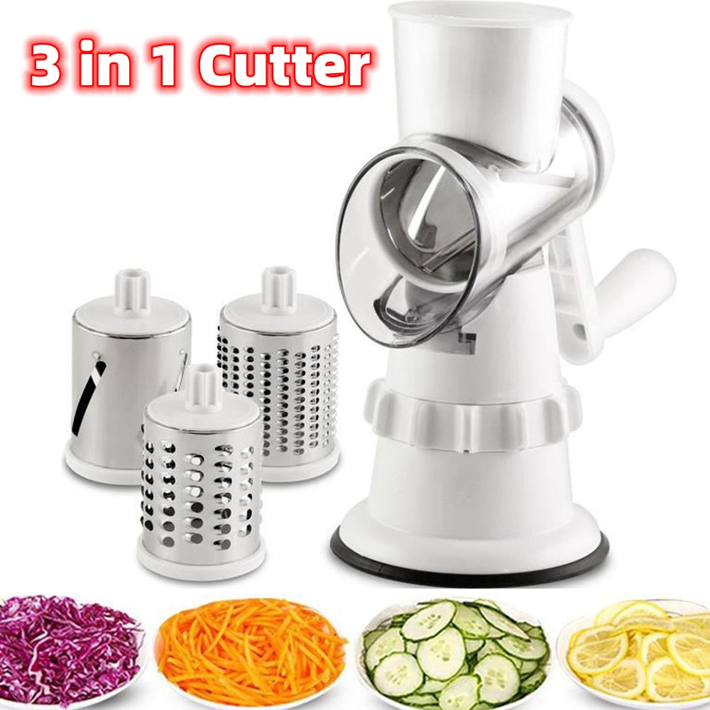 "3-in-1 Vegetable Slicer & Mandolin Chopper – Kitchen Grater"